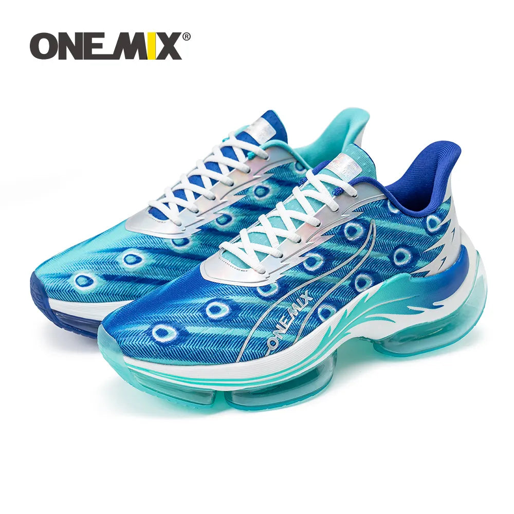 ONEMIX Men's Running Shoes Air Cushion Sneakers Breathable Mesh Outdoor Athletic Height Increase Walking Shoes Size EU 35-47