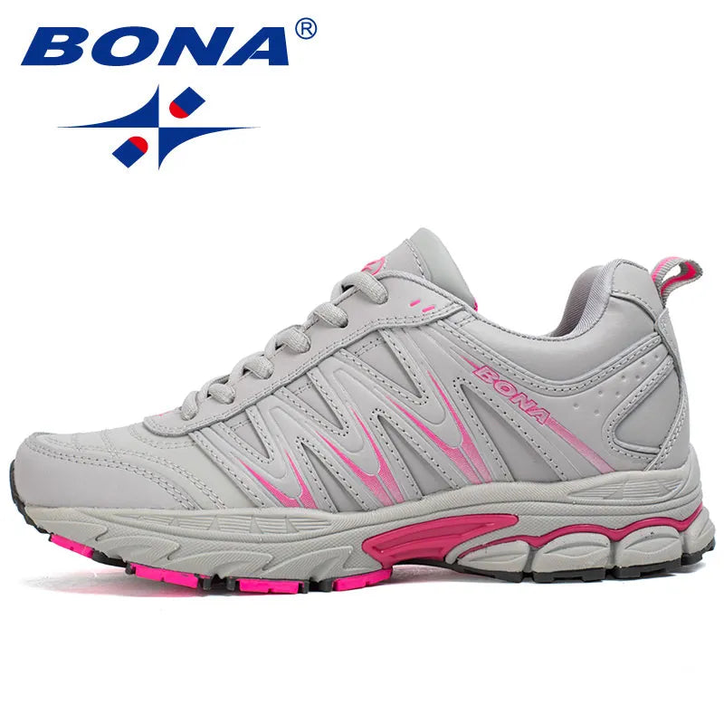 BONA New Hot Style Women Running Shoes Lace Up Sport Shoes Outdoor Jogging Walking Athletic Shoes Comfortable Sneakers for Women