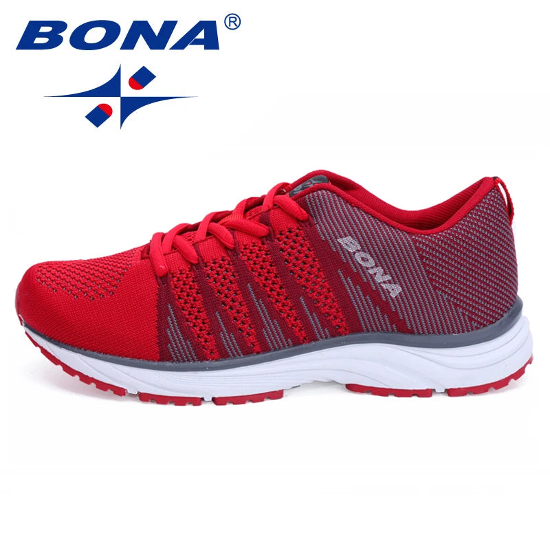 BONA New Typical Style Women Running Shoes Outdoor Walking Jogging Sneakers Lace Up Mesh Athletic Shoes Soft