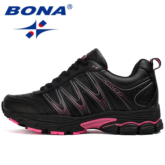 BONA New Hot Style Women Running Shoes Lace Up Sport Shoes Outdoor Jogging Walking Athletic Shoes Comfortable Sneakers for Women